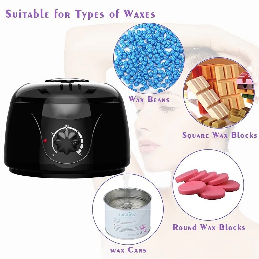 Professional Wax Heater Warmer Hair Removal Kit With Depilatory Wax Beans 10