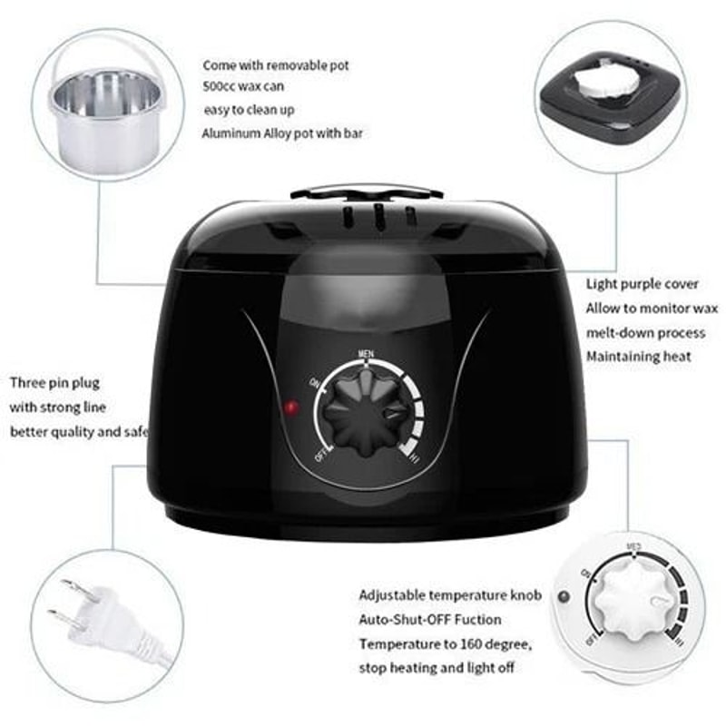 Professional Wax Heater Warmer Hair Removal Kit With Depilatory Wax Beans 11