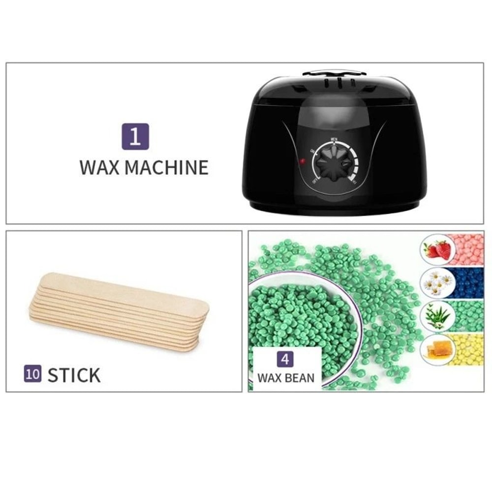 Professional Wax Heater Warmer Hair Removal Kit With Depilatory Wax Beans 1
