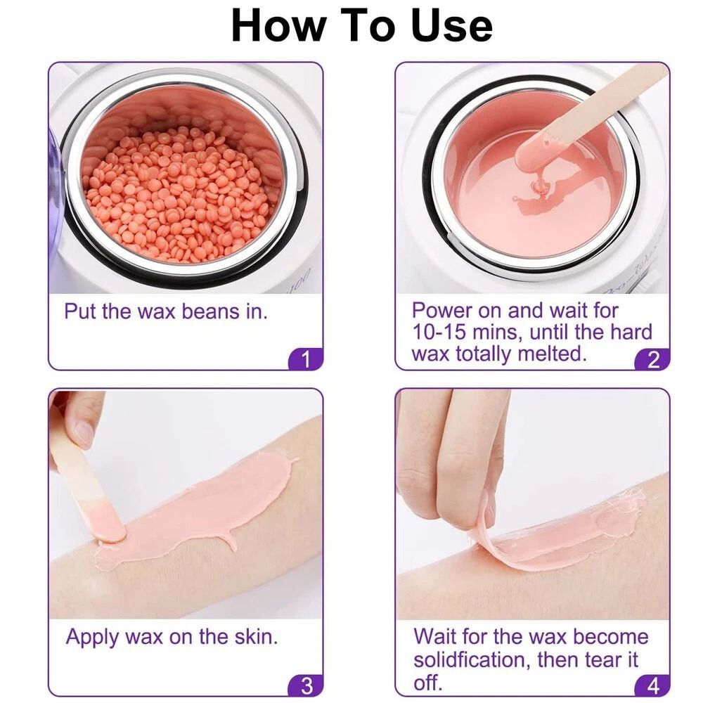 Professional Wax Heater Warmer Hair Removal Kit With Depilatory Wax Beans 5