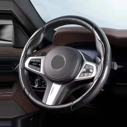 carbon fiber steering wheel cover - premium fit, easy installation