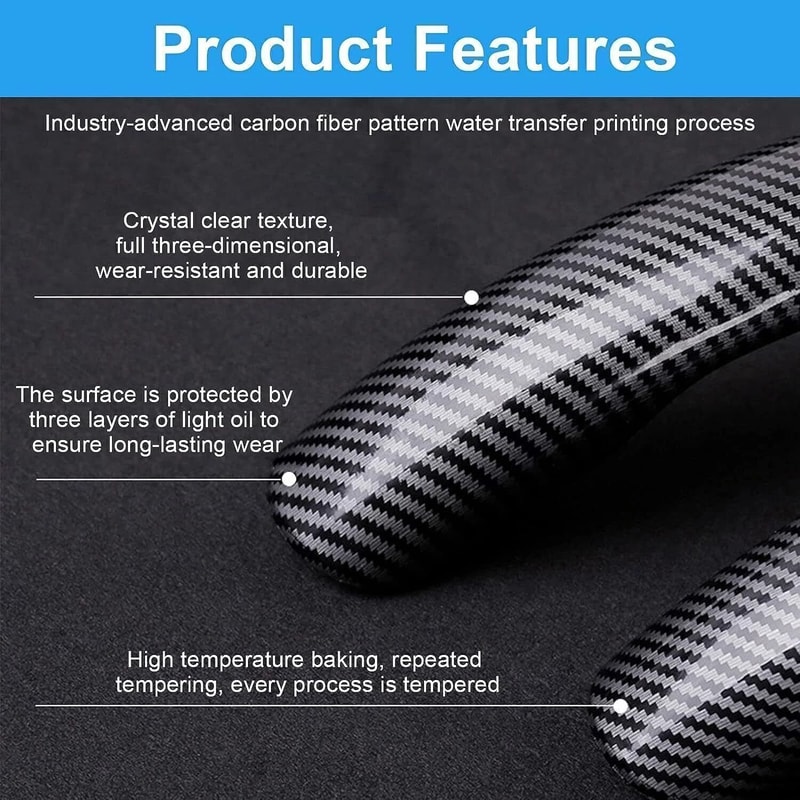 Carbon Fiber Steering Wheel Cover Premium Fit Easy Installation 4