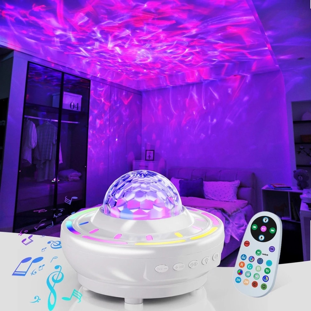 Star Projector Galaxy Night Light Bluetooth Speaker For Kids With Remote Control 12