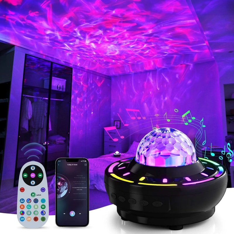 Star Projector Galaxy Night Light Bluetooth Speaker For Kids With Remote Control 11