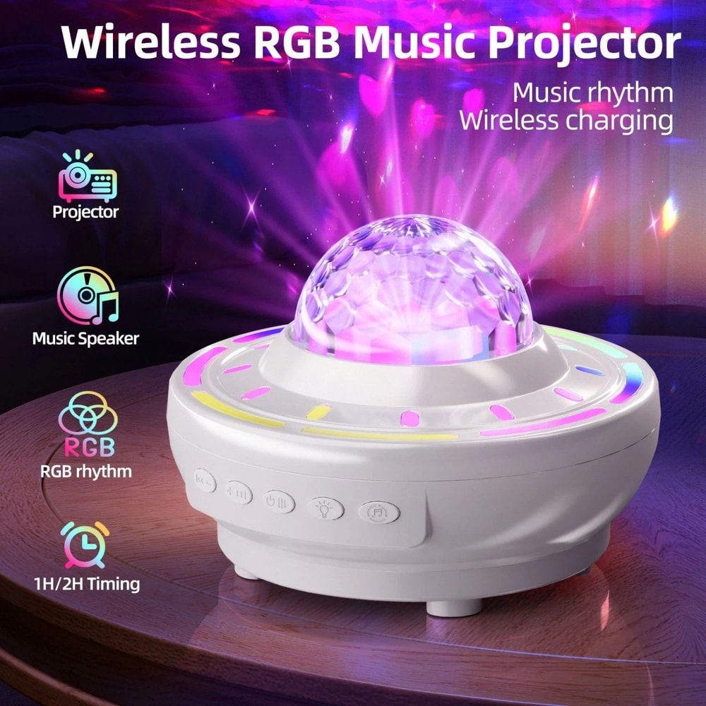 Star Projector Galaxy Night Light Bluetooth Speaker For Kids With Remote Control 9