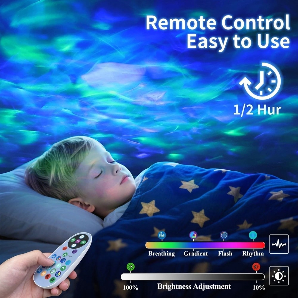 Star Projector Galaxy Night Light Bluetooth Speaker For Kids With Remote Control 5