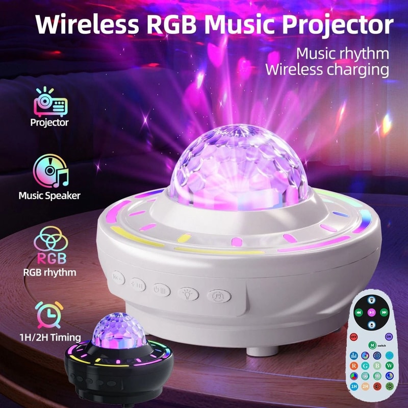 Star Projector Galaxy Night Light Bluetooth Speaker For Kids With Remote Control 1