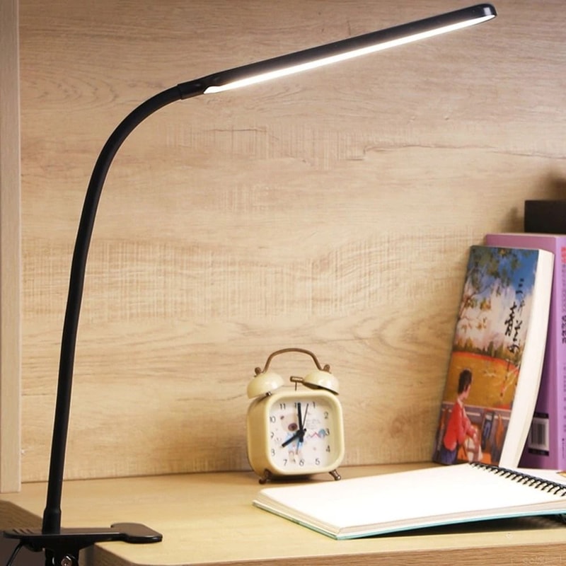 LED Desk Lamp With Adjustable Neck Clamp EyeCaring Reading Light Perfect For Work Study 10