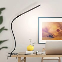 led desk lamp with adjustable neck clamp, eye-caring reading light – perfect for work & study