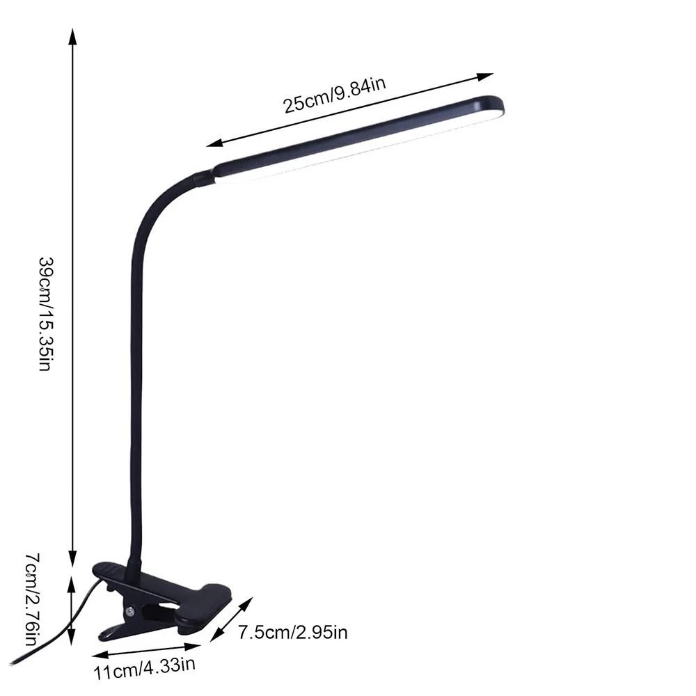 LED Desk Lamp With Adjustable Neck Clamp EyeCaring Reading Light Perfect For Work Study 3