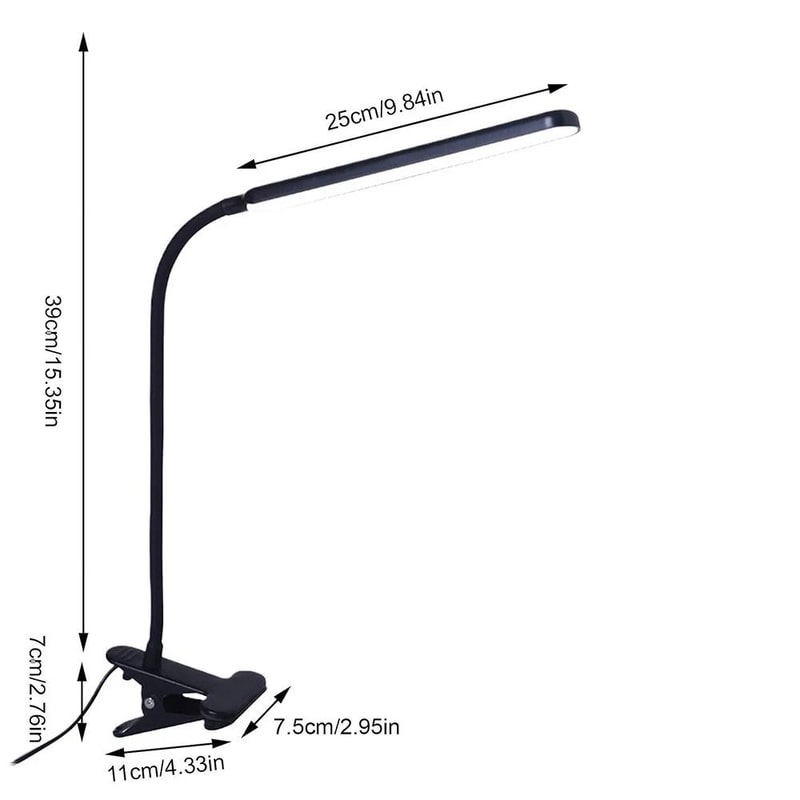 LED Desk Lamp With Adjustable Neck Clamp EyeCaring Reading Light Perfect For Work Study 3