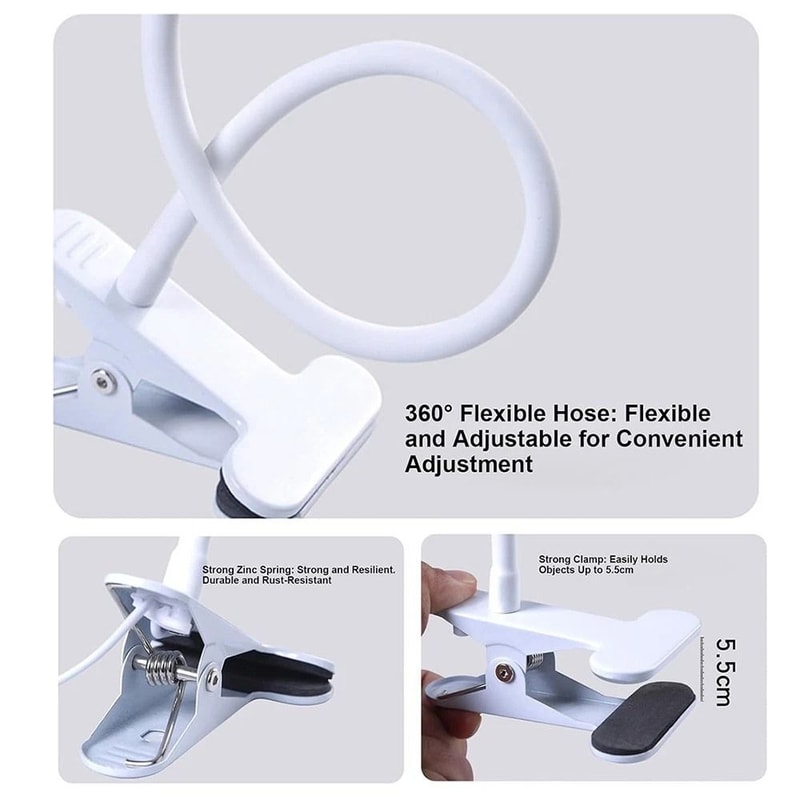 LED Desk Lamp With Adjustable Neck Clamp EyeCaring Reading Light Perfect For Work Study 5