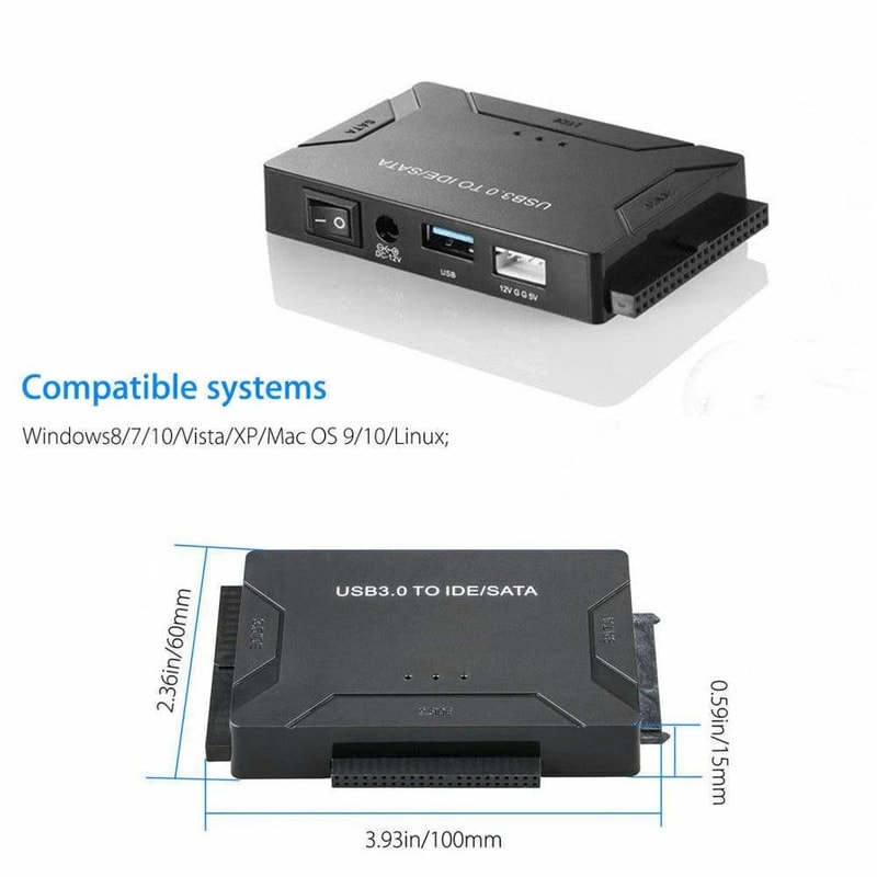 External Hard Drive Adapter Kit For Drives Fast Data Transfer 4