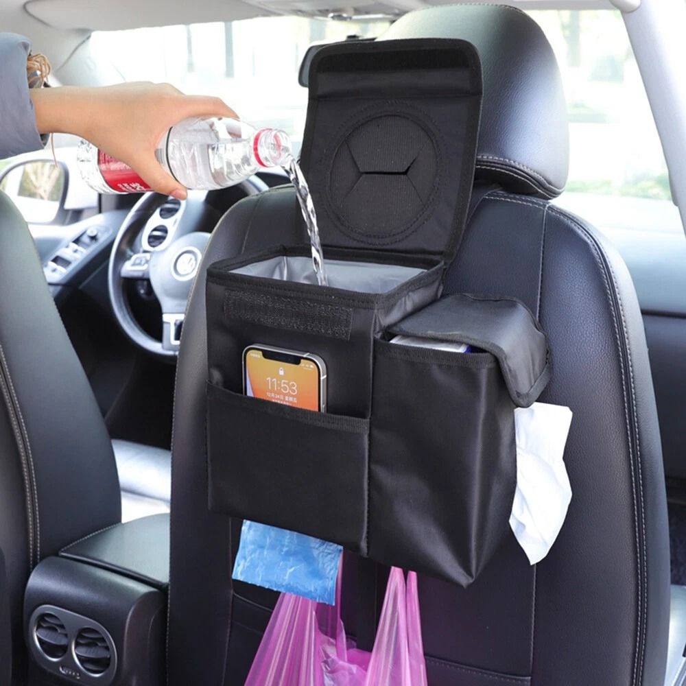 Waterproof Car Trash Can Waste Organizer For Vehicles Easy Storage Solution 3