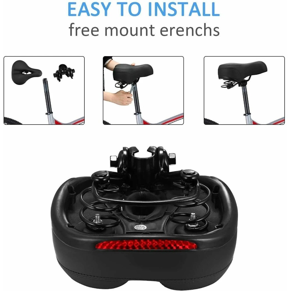 Comfortable Wide Gel Bike Saddle Extra Soft Pad For A Smooth Ride Ideal For Cycling And Outdoor Sp 2