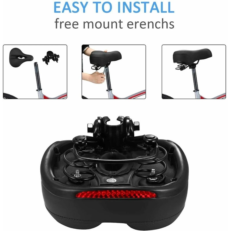 Comfortable Wide Gel Bike Saddle Extra Soft Pad For A Smooth Ride Ideal For Cycling And Outdoor Sp 2