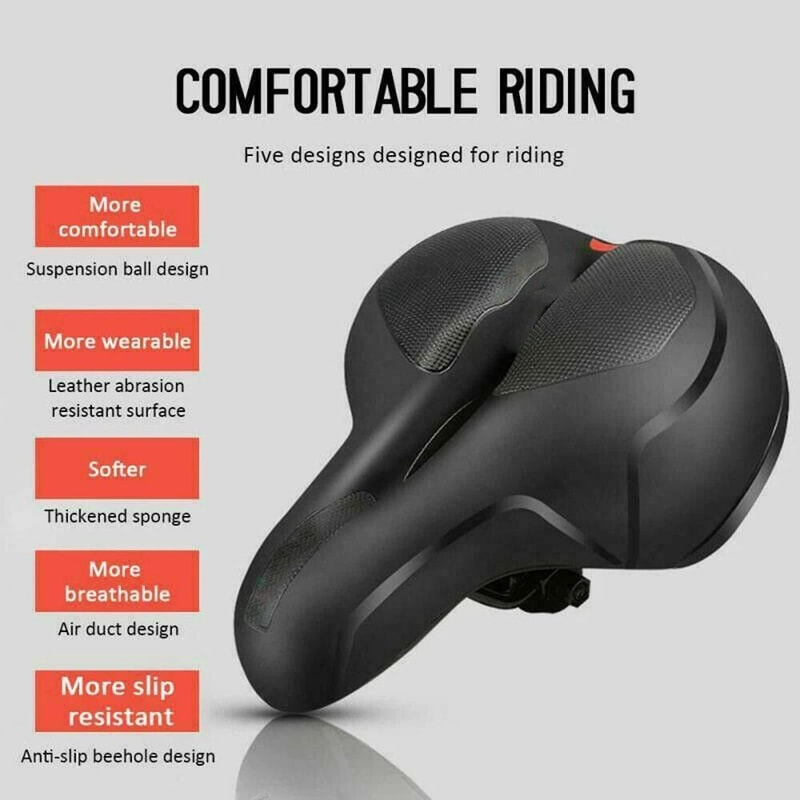 Comfortable Wide Gel Bike Saddle Extra Soft Pad For A Smooth Ride Ideal For Cycling And Outdoor Sp 3