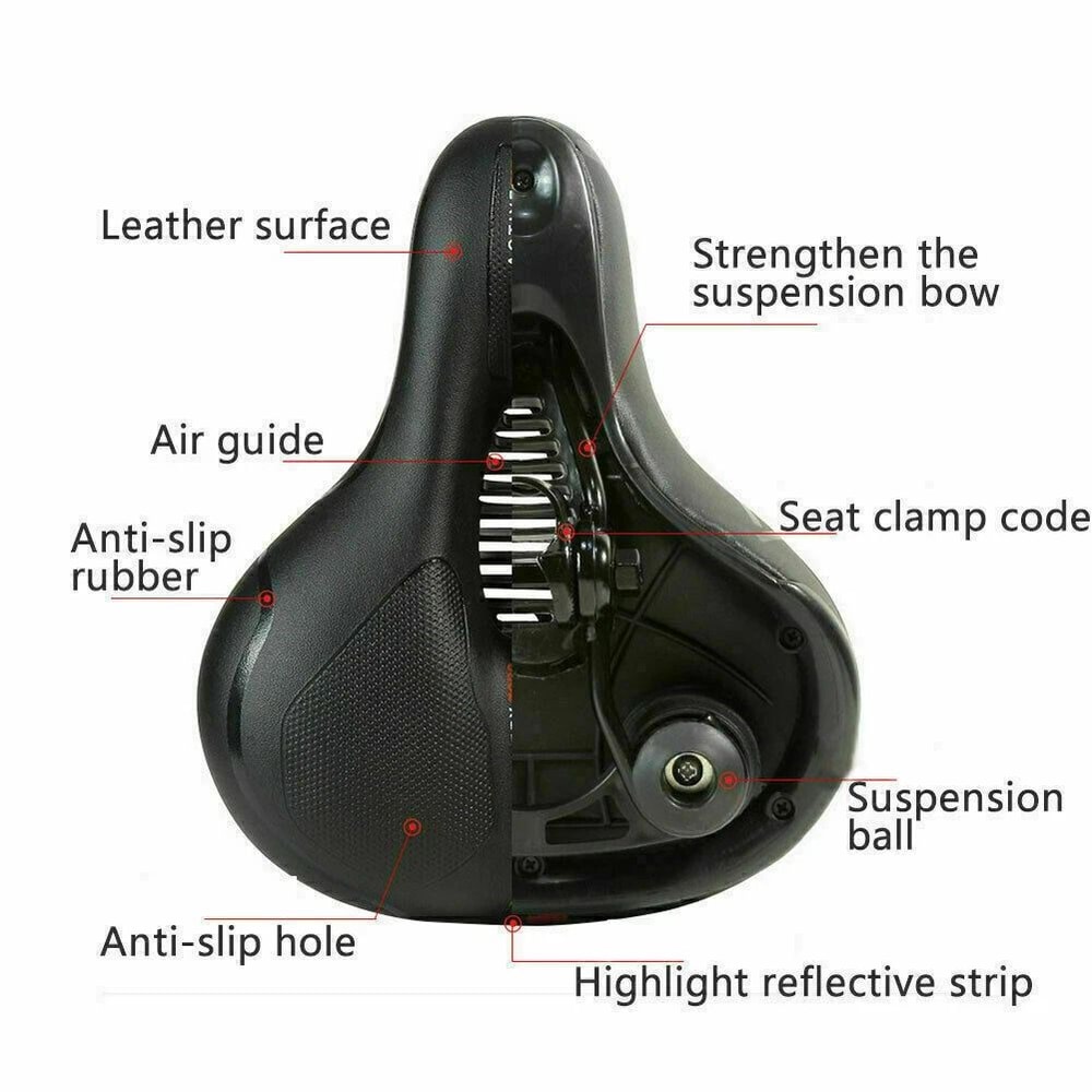 Comfortable Wide Gel Bike Saddle Extra Soft Pad For A Smooth Ride Ideal For Cycling And Outdoor Sp 5