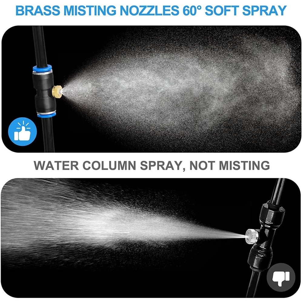 Outdoor Misting Cooling System For Patio Garden Fans Water Mister Cooler Set 1