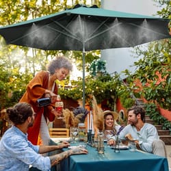 outdoor misting cooling system for patio, garden & fans - water mister cooler set