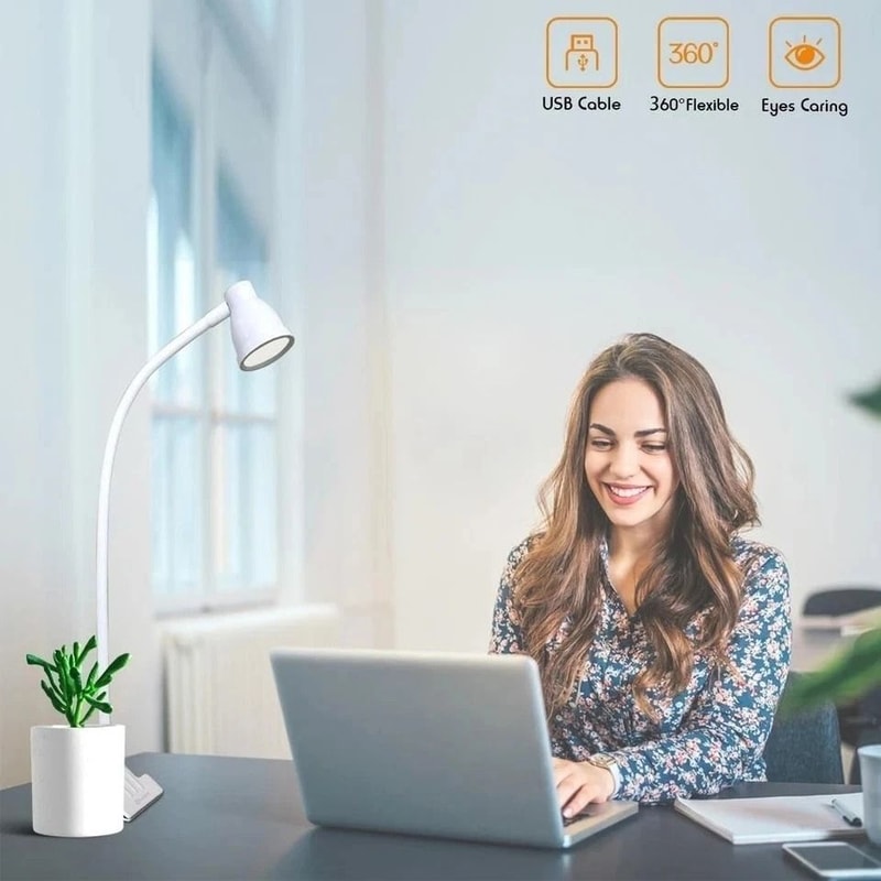 LED Desk Lamp With Clamp Adjustable EyeCaring Reading Light For Home Office 2