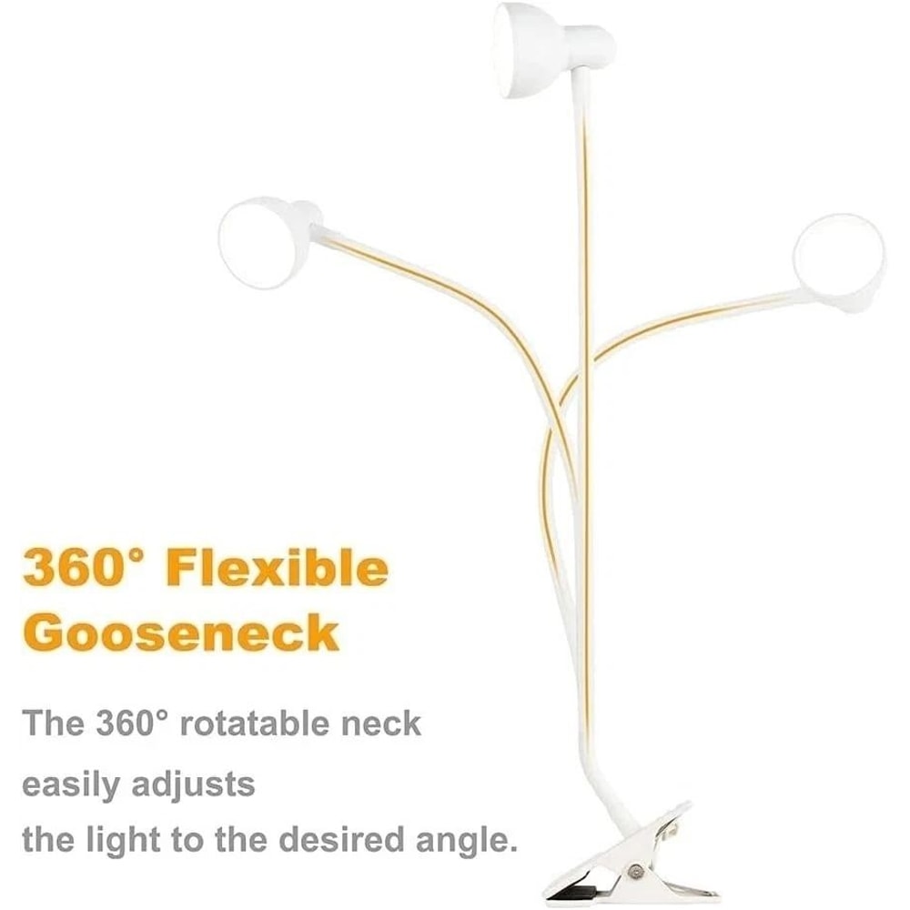 LED Desk Lamp With Clamp Adjustable EyeCaring Reading Light For Home Office 3