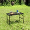 Adjustable Height Foldable Camping Table With Mesh Desktop Perfect For BBQs And Outdoor Adventures 0