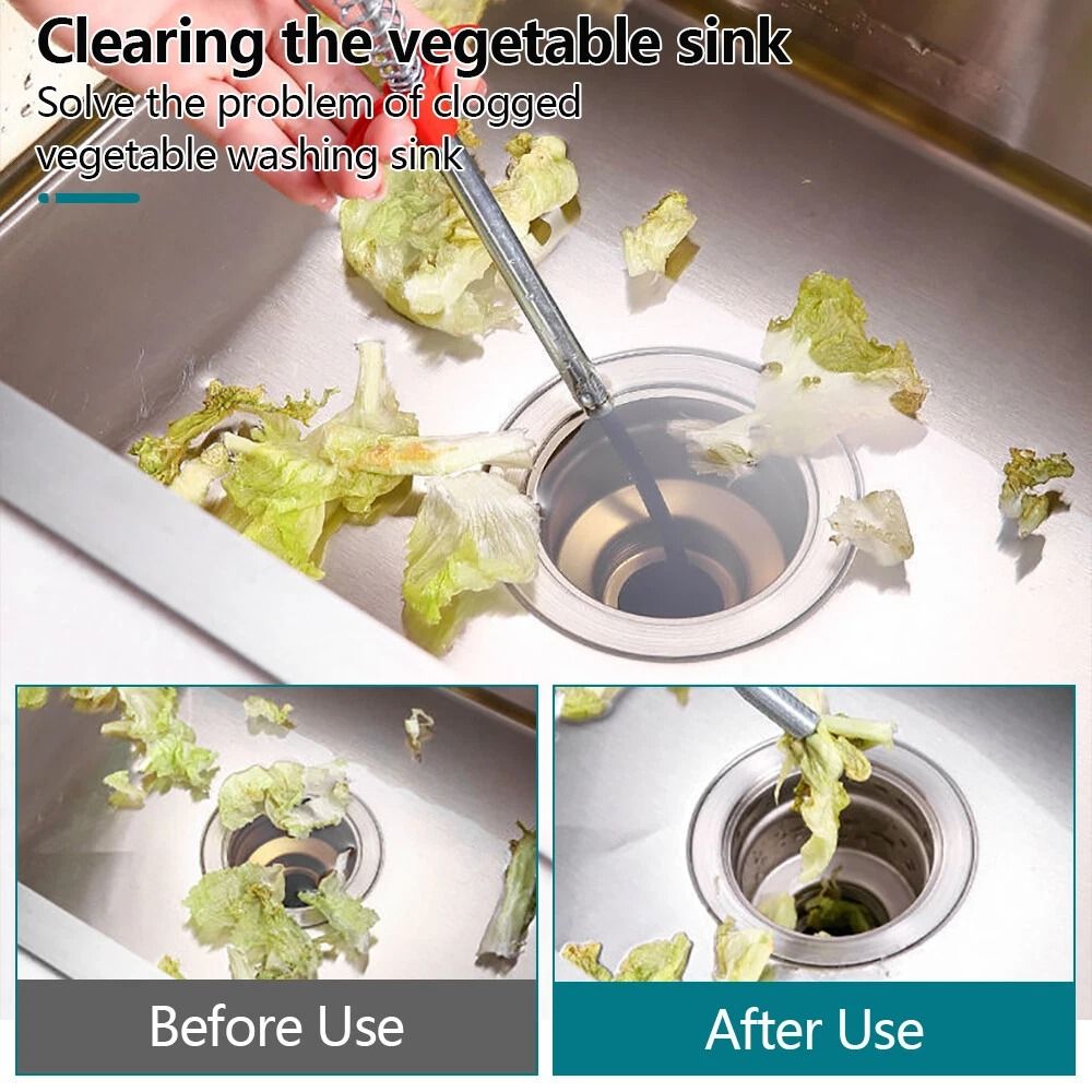 Manual Drain Snake Clog Remover For Sinks Drains Toilets And Pipes Metal Tool 1