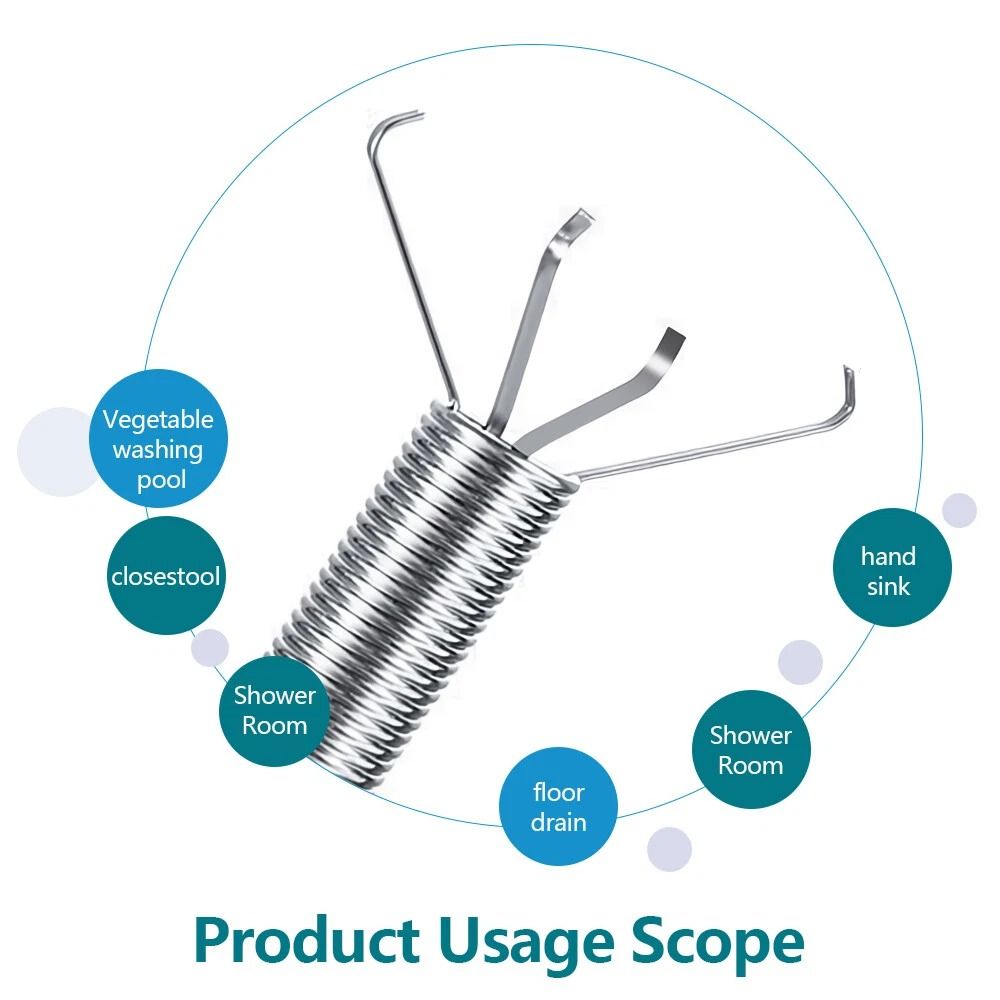 Manual Drain Snake Clog Remover For Sinks Drains Toilets And Pipes Metal Tool 5