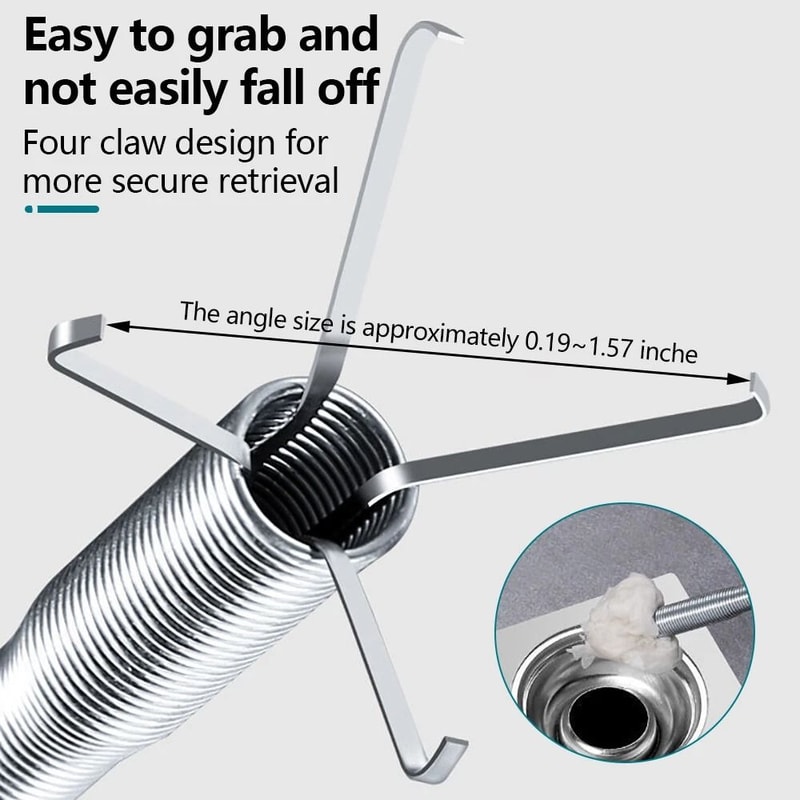 Manual Drain Snake Clog Remover For Sinks Drains Toilets And Pipes Metal Tool 4