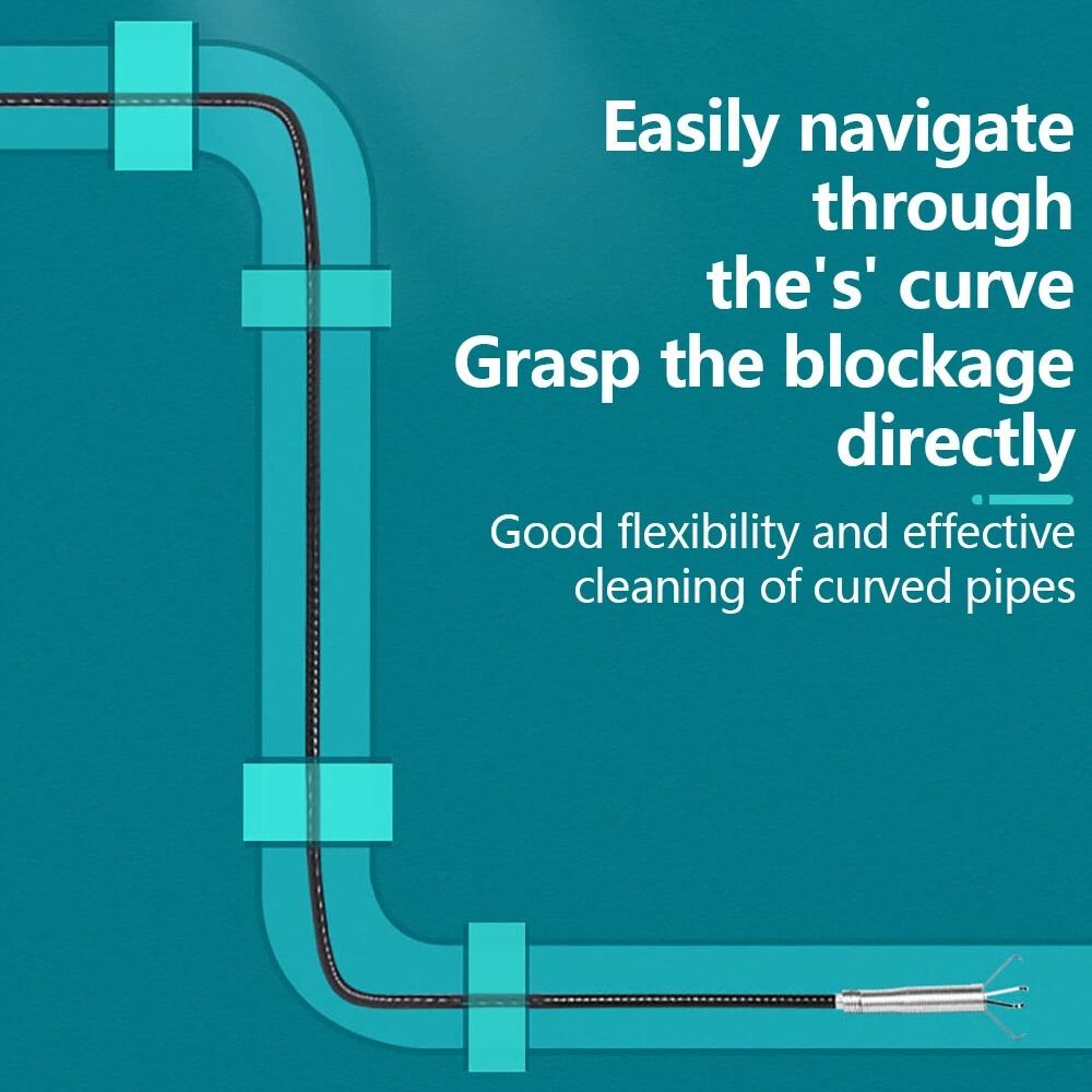 Manual Drain Snake Clog Remover For Sinks Drains Toilets And Pipes Metal Tool 8