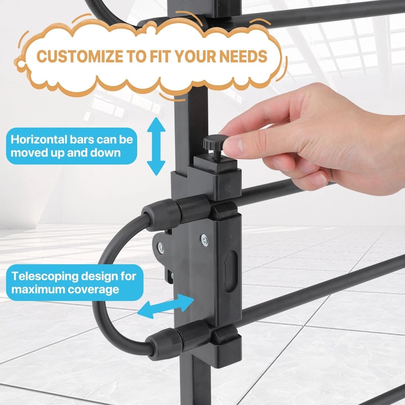 Dog Car Barrier Metal Adjustable Pet Divider Universal Fit SUV Safe Gate For Pet Safety 4