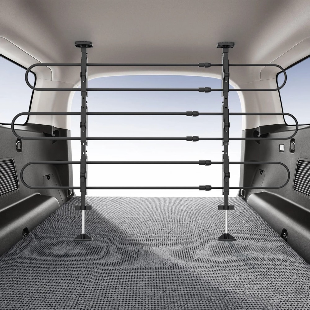 Dog Car Barrier Metal Adjustable Pet Divider Universal Fit SUV Safe Gate For Pet Safety 0