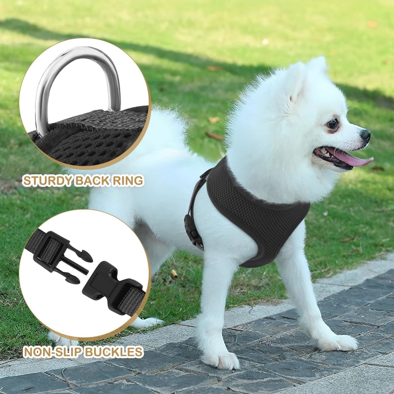 Adjustable Dog Harness Breathable Mesh Reflective Jacket For Puppies Small Dogs 2