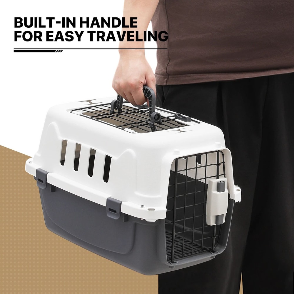 Pet Plastic Travel Carrier Durable Dog Cat Transporter Cage For Travel 1