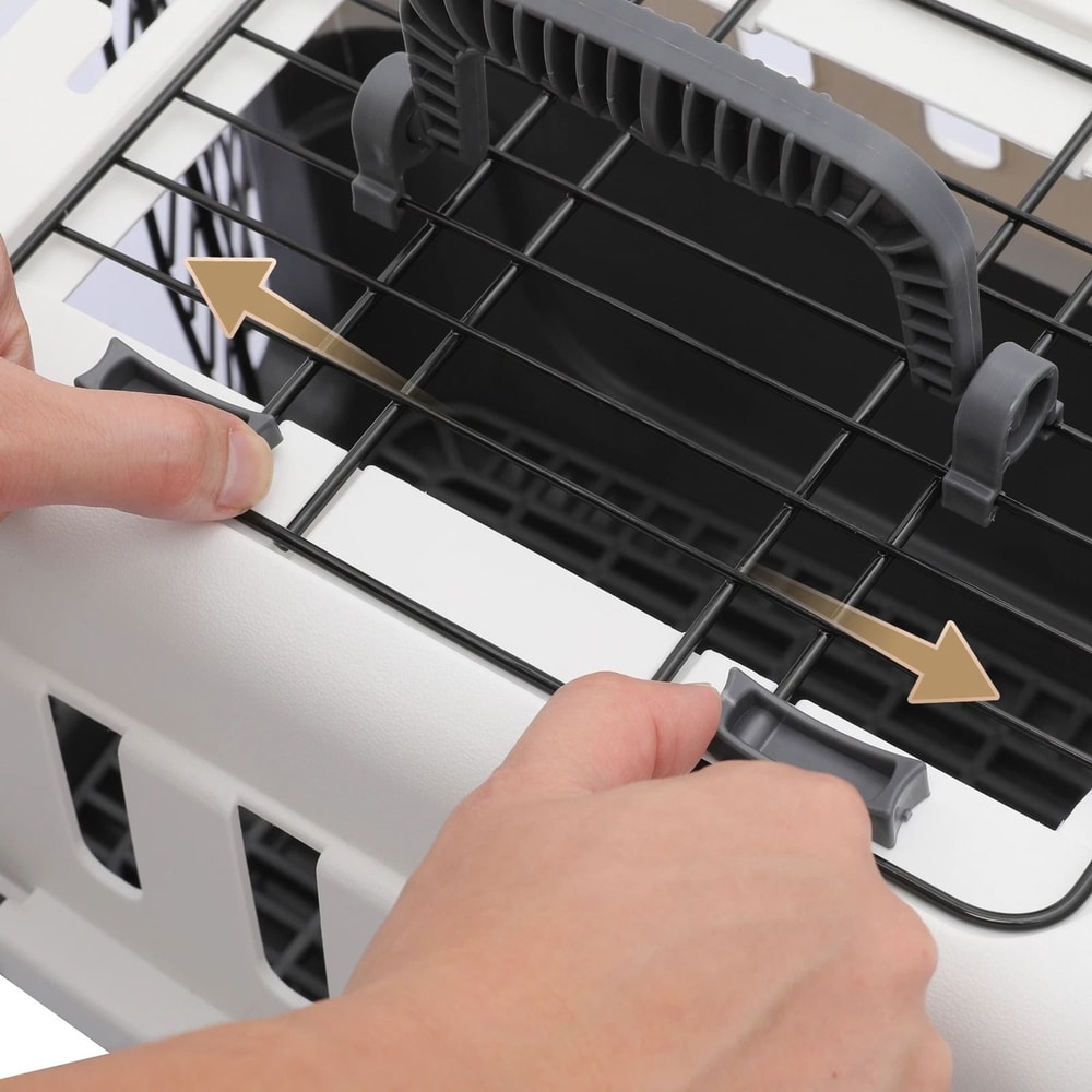 Pet Plastic Travel Carrier Durable Dog Cat Transporter Cage For Travel 4