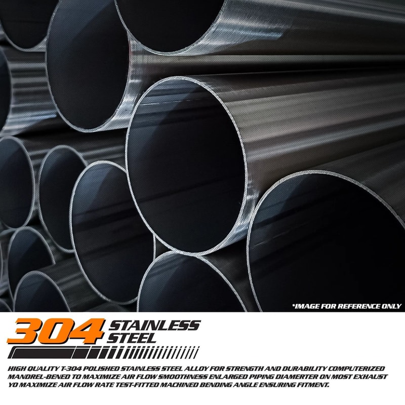 Black Stainless Steel Exhaust Pipe Tail End Matte Finish 1