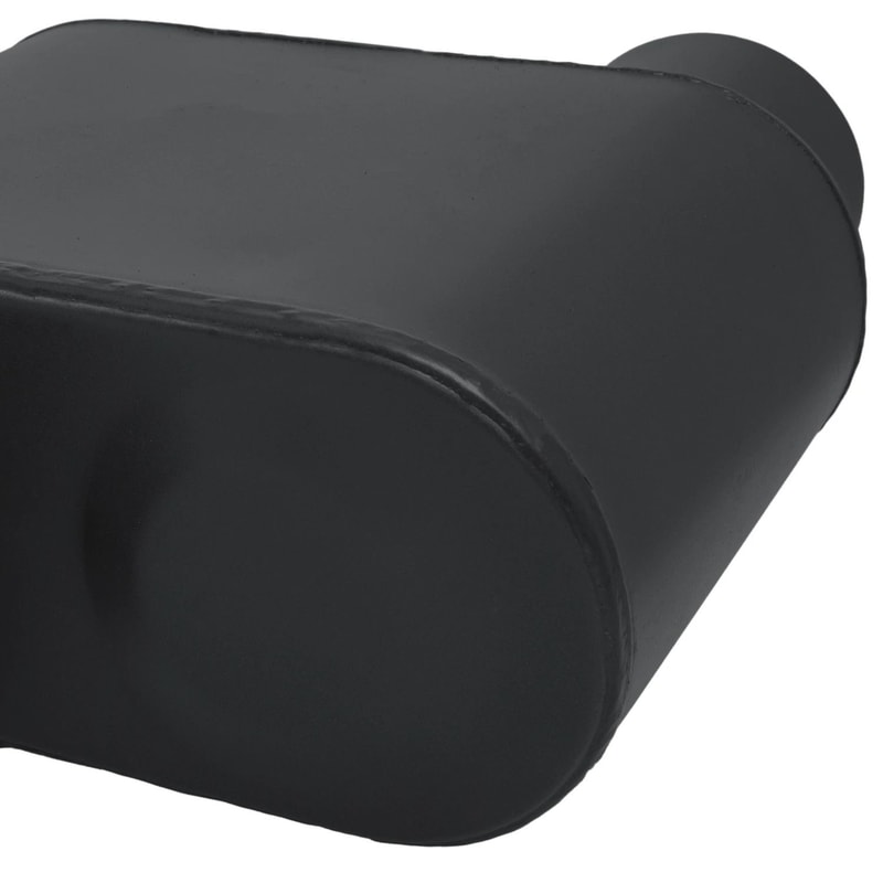 Offset Race Performance Chambered Exhaust Muffler High Flow Stainless Steel Matte Finish 3