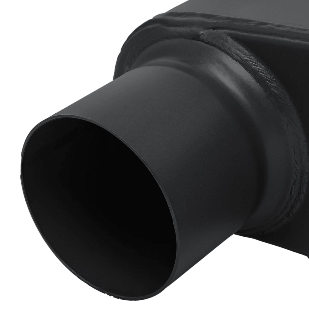 Offset Race Performance Chambered Exhaust Muffler High Flow Stainless Steel Matte Finish 4