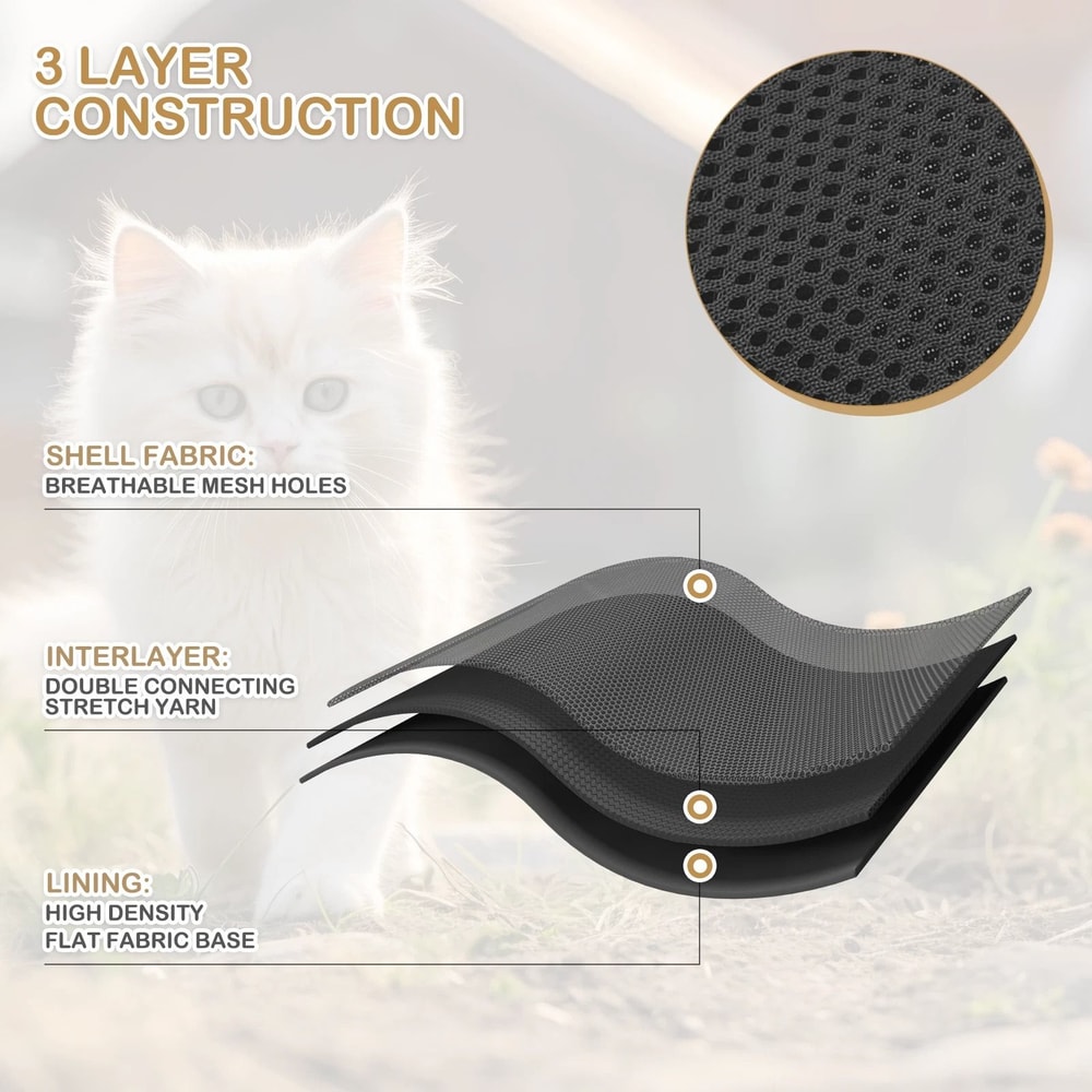 Adjustable EscapeProof Cat Harness Reflective Soft Mesh Walking Vest For Pet Comfort 1