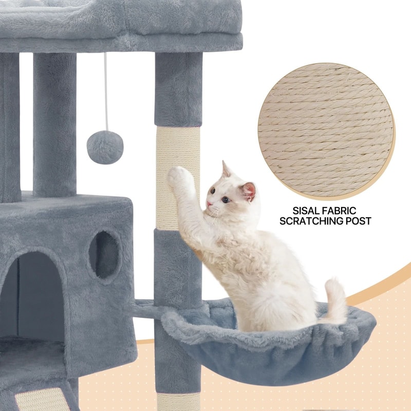 MultiLevel Cat Tree Activity Center With Scratching Posts Condo For Playful Kittens 2