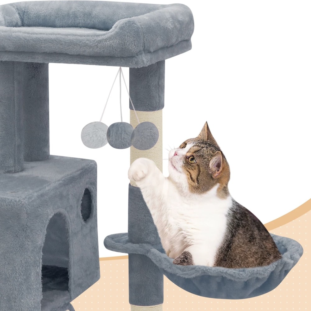 MultiLevel Cat Tree Activity Center With Scratching Posts Condo For Playful Kittens 4