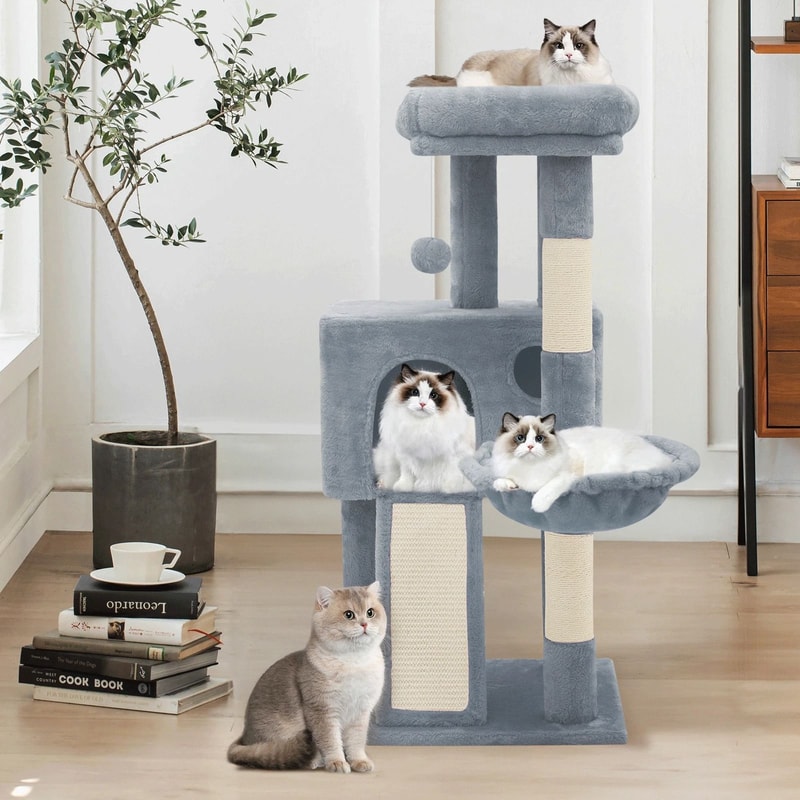 MultiLevel Cat Tree Activity Center With Scratching Posts Condo For Playful Kittens 1