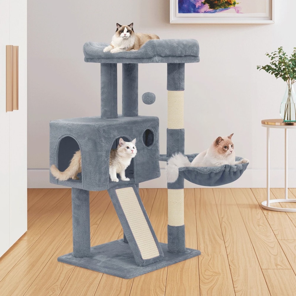 MultiLevel Cat Tree Activity Center With Scratching Posts Condo For Playful Kittens 0