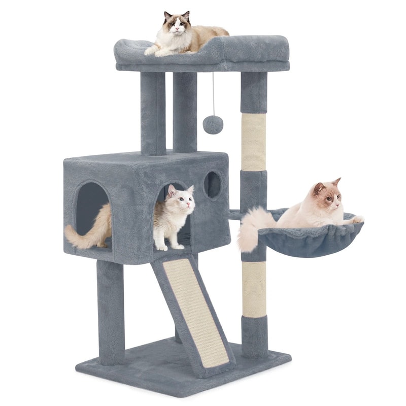 MultiLevel Cat Tree Activity Center With Scratching Posts Condo For Playful Kittens 8