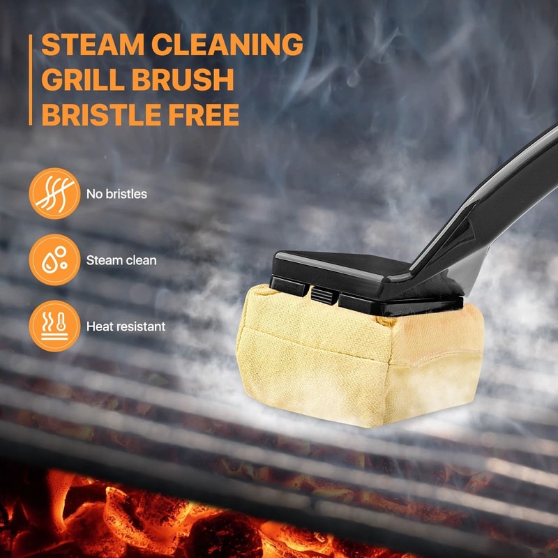 Premium Barbecue Cleaning Brush With Replaceable Head Durable Outdoor Grill Cleaner 5