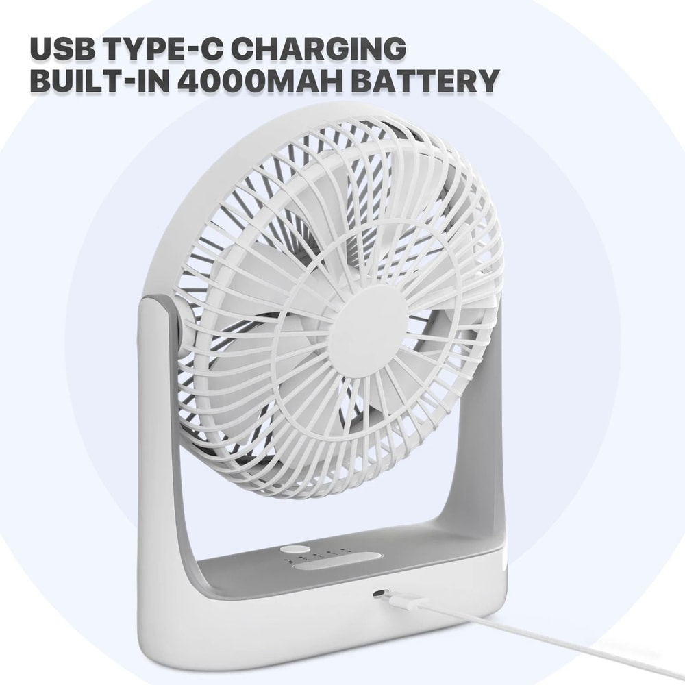 Portable Personal Desk Fan USB Rechargeable Hanging Hook 10