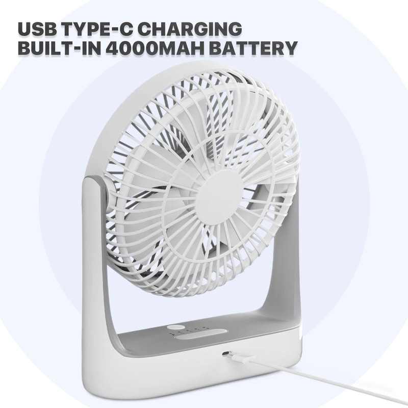 Portable Personal Desk Fan USB Rechargeable Hanging Hook 10