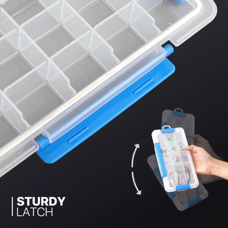 Grids DIY Organizer Container Box With Adjustable Dividers Clear Plastic 5