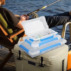 grids diy organizer container box with adjustable dividers – clear plastic